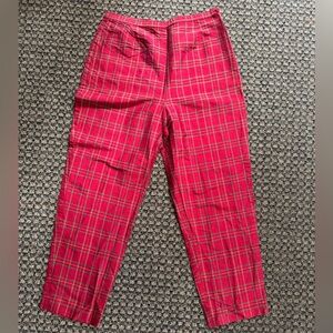 Talbots Kids Holiday Christmas Plaid Silk Pants Size 16